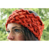 Stirnband im Flechtmuster Orange superwarm