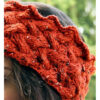 Stirnband im Flechtmuster Orange superwarm - Image 2