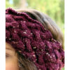 Stirnband im Flechtmuster Violett superwarm - Image 2